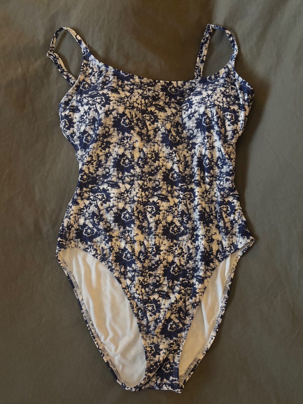Andie one piece swimsuit (blue,white, medium)